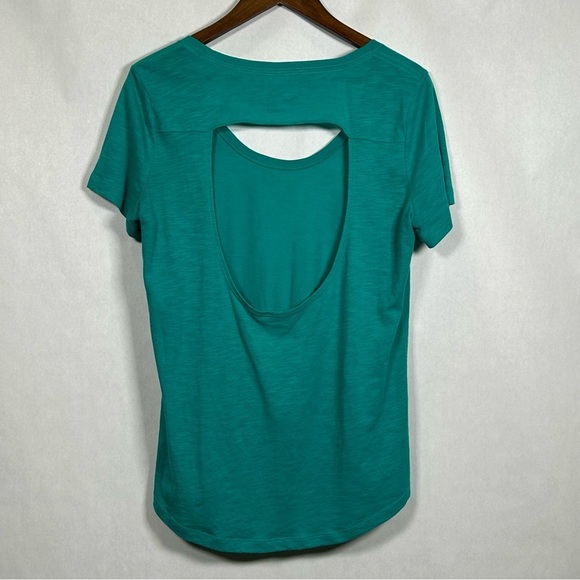 2 for$15 PINK Victoria's Secret Green Cut Out Short Sleeve T-Shirt - Picture 2 of 12